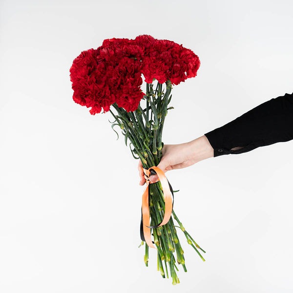 25 красных гвоздик