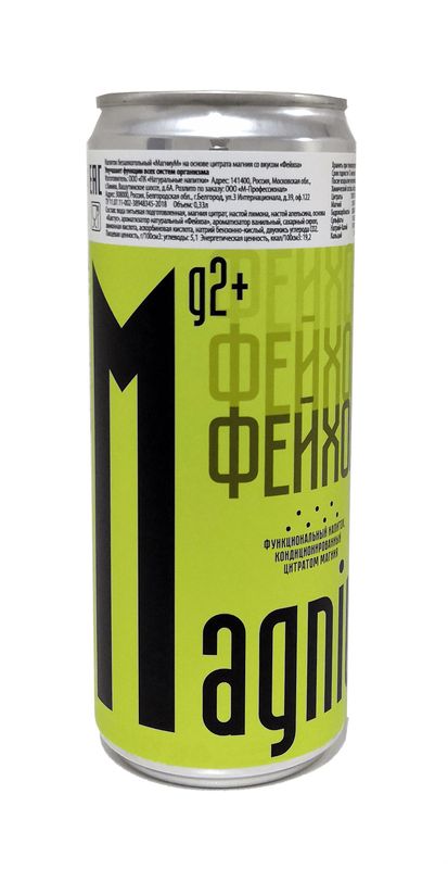 

Напиток безалкогольный MagniuM Функциональный фейхоа газированный, 330 мл