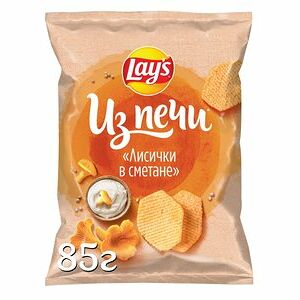 Чипсы картофельные Lay's Из печи Лисички в сметане, 85 г