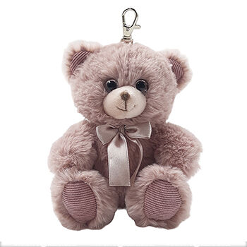 Игрушка-брелок ПЛЮШЛЕНД Мишка Люк темно-розовый 14см,