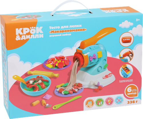 

Тесто для лепки Крок&Дилли Макарономания с аксессуарами, 18 предметов