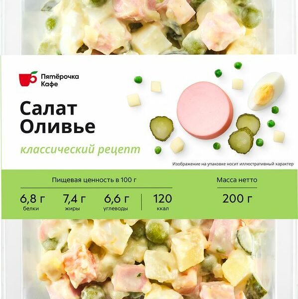 Салат Пятерочка Кафе Оливье