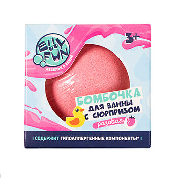 Бомбочка для ванны Elly Fun с сюрпризом цвет розовый, Россия