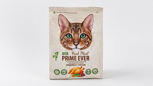 Корм сухой для котят всех пород Индейка с рисом PRIME EVER Fresh Meat