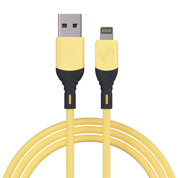 Кабель для зарядки BY карнавал ip, 1 м, 2.4а, желтый