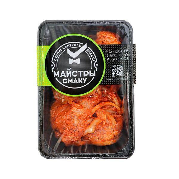 Полуфабрикат из свинины мясной  мелкокусковой бескостный 