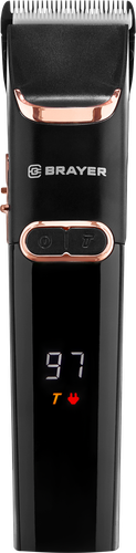 

Машинка для стрижки BRAYER LED-дисплей, 4 насадки, турбо, титановое покрытие, регулировка высоты лезвия, Арт. BR3401