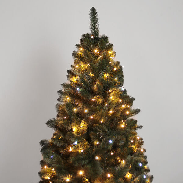 Гирлянда электрическая Сноубум занавес на елку 140LED*шампань,1,4 м,10 нитей, ПВХ зеленый., мерцание, 220В