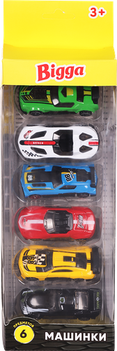 Набор игровой BIGGA Машинки, 6 предметов, Арт. B1443188