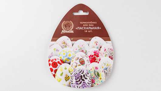 Термоплёнка для украшения яиц «Пасхальная», Marmiton, 2 шт.*7 наклеек, Китай