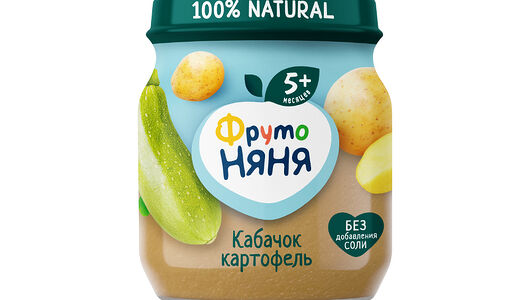 Пюре детское Фруто Няня из кабачка и картофеля с 5 месяцев, 110г