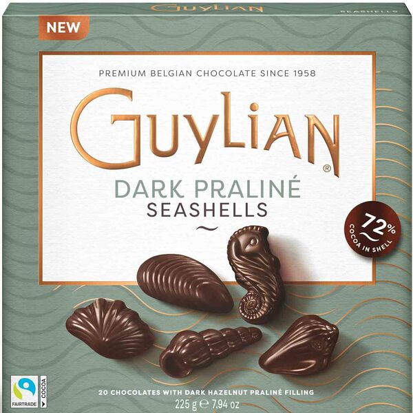Набор конфет Guylian Морские ракушки из горького шоколада с начинкой пралине