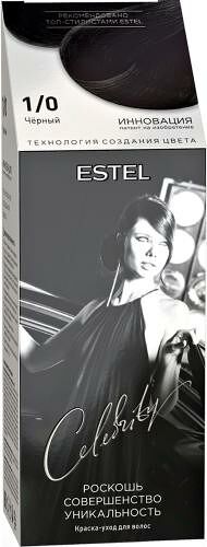 Краска-уход для волос Estel Celebrity 1/0 Черный 140 мл