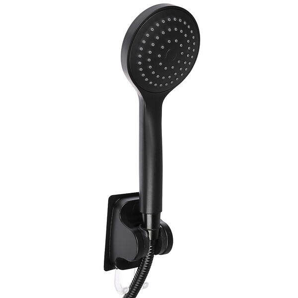 Rain набор для душа, лейка 100мм, 1 режим, шланг 150см, держатель, черный