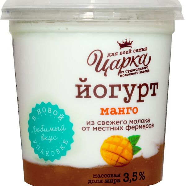 Йогурт ЦарКа Манго 3.5% 400г