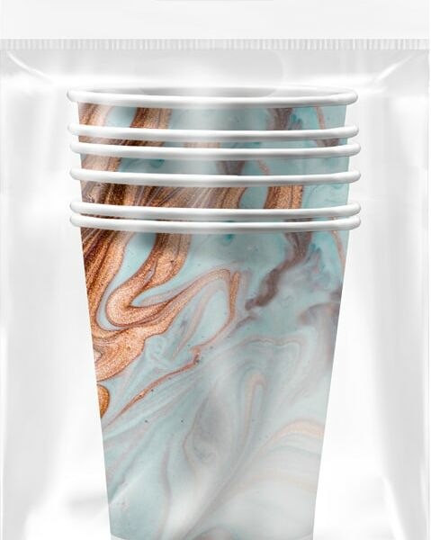 Набор бумажных стаканов ND Play Смола серая 250мл 6шт