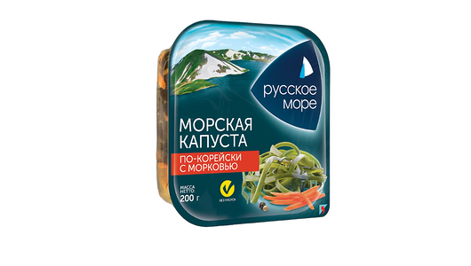 Морская капуста Русское море маринованная по-корейски с морковью, 200г