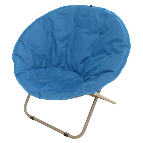 Кресло Луна, 80х80х80 см, оксфорд, сталь, синий