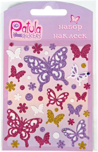 

Наклейки PATULA Блестящие,бабочки и животные