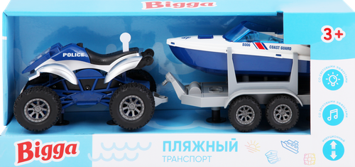 

Набор игровой BIGGA Пляжный транспорт, инерционный со световыми и звуковыми эффектами, 2 предмета