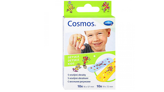Пластырь Cosmos kids с веселыми рисунками 20 шт