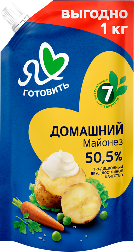 Майонез Я люблю готовить Домашний 50.5% 1000 г