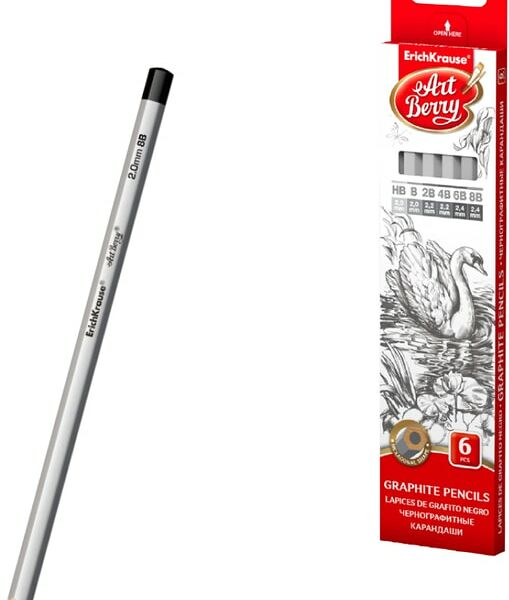 Набор карандашей Art Berry HB/B/2B/4B/6B/8B 6шт