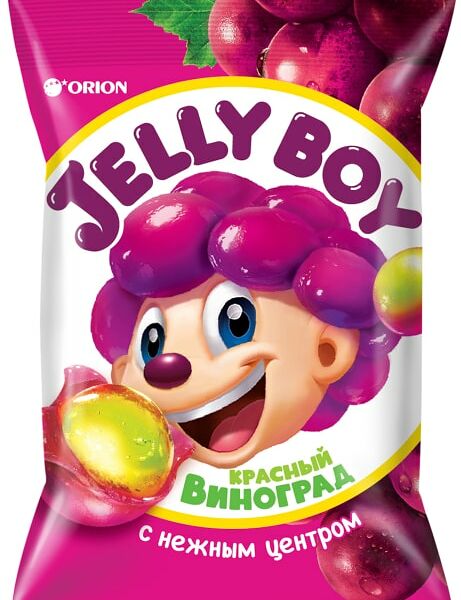 Мармелад Orion Jelly Boy жевательный Красный виноград с нежным центром 66г