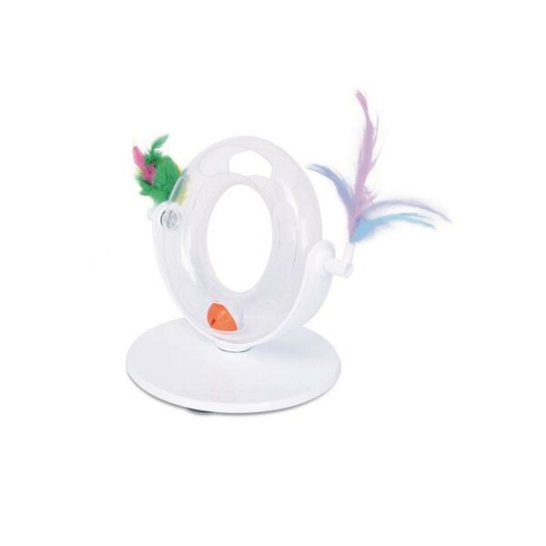 Игровая база с мячиком  и перьями для кошек MPets 20632199 26*21*16см