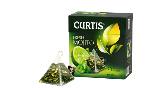 Чай зеленый Curtis Fresh Mojito в пирамидках 20 шт