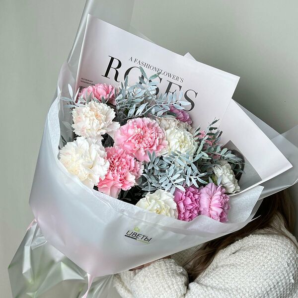 Букетик разноцветных диантусов