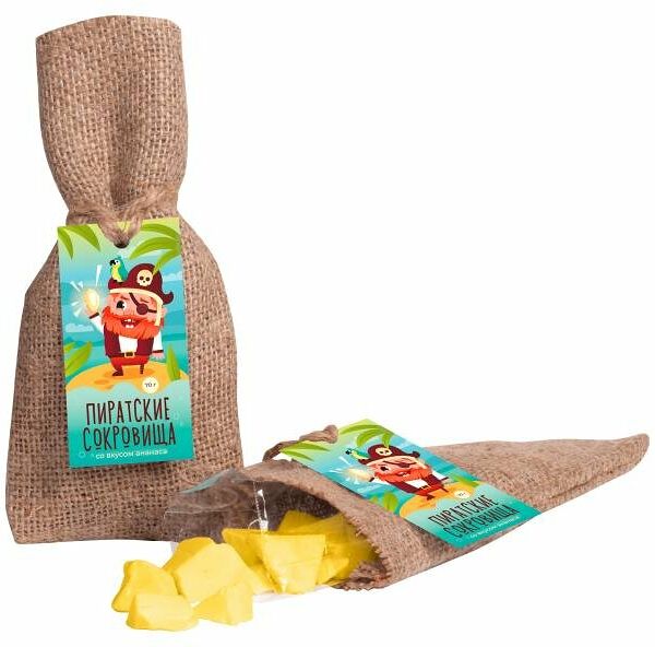 Карамель леденцовая Sweet Ness Пиратские сокровища со вкусом ананаса