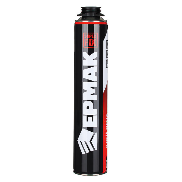 Ермак пена клей универсальная ultra, полиуретановая, 840гр, под пистолет, всесезонная, выход до 50л.