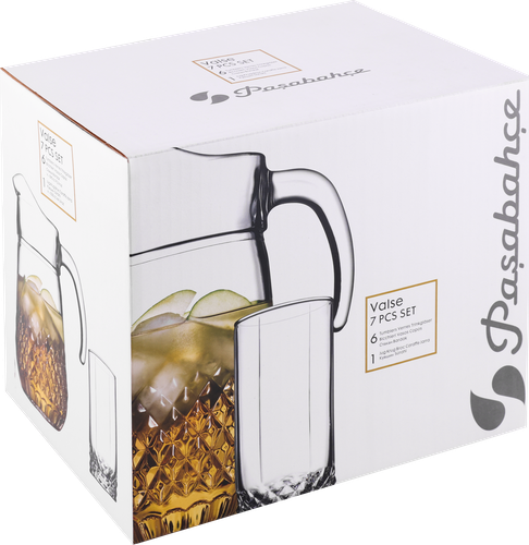 

Набор питьевой Pasabahce Valse, графин 2л и 6 стаканов, стекло, Арт. 97675
