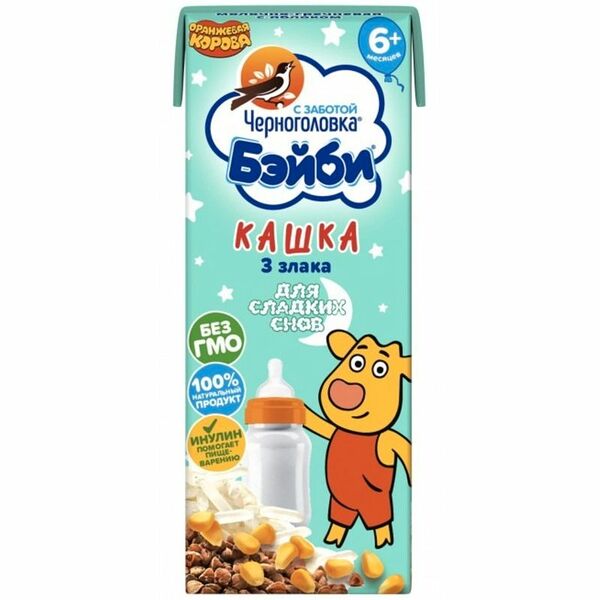 Кашка злаковая Черноголовка Бэйби молочная, с 6 месяцев