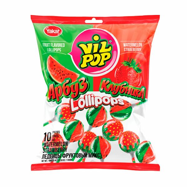 Карамель, Vil Pop, клубника/арбуз, 160 г