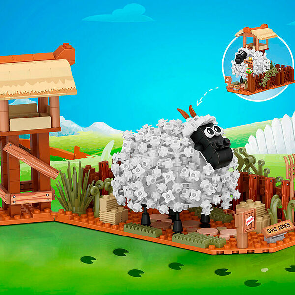 Конструктор LOZ 1254_MK Конструктор Овечка на ферме
