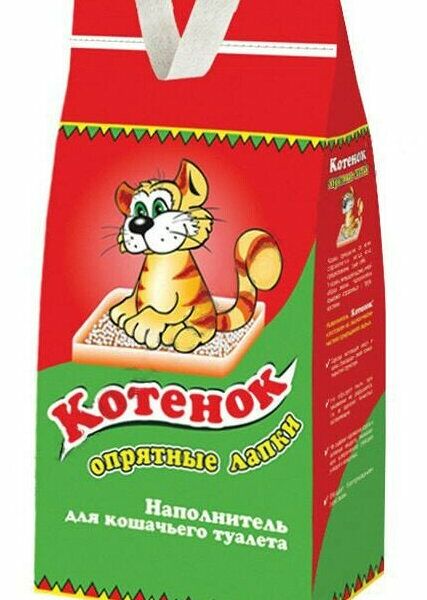 Наполнитель для кошек Котенок Опрятные лапки впитывающий 3,5л