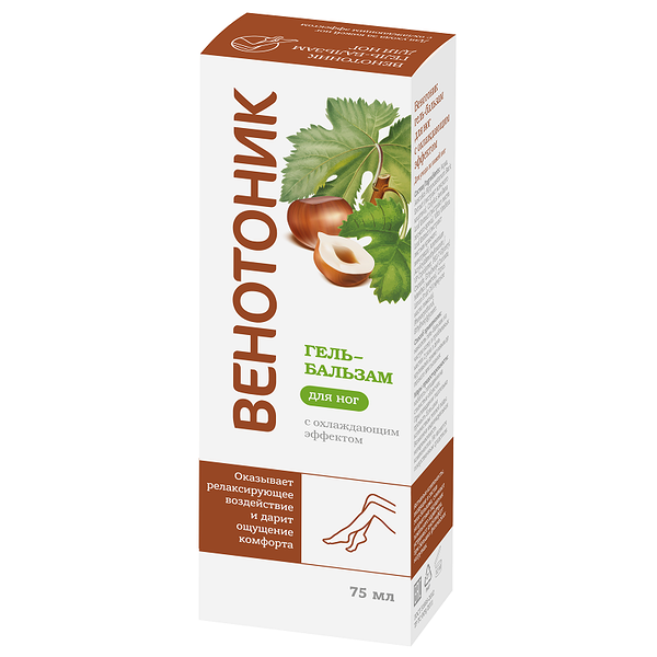 Гель-бальзам для ног Венотоник 75 мл с охлаждающим эффектом