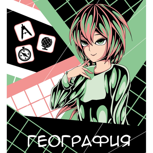 Тетрадь предметная Academy Style Аниме География А5 со справочным материалом, 48 листов