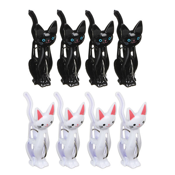 Vetta набор прищепок 4шт, кошки, пластик, 2 цвета в ассортименте