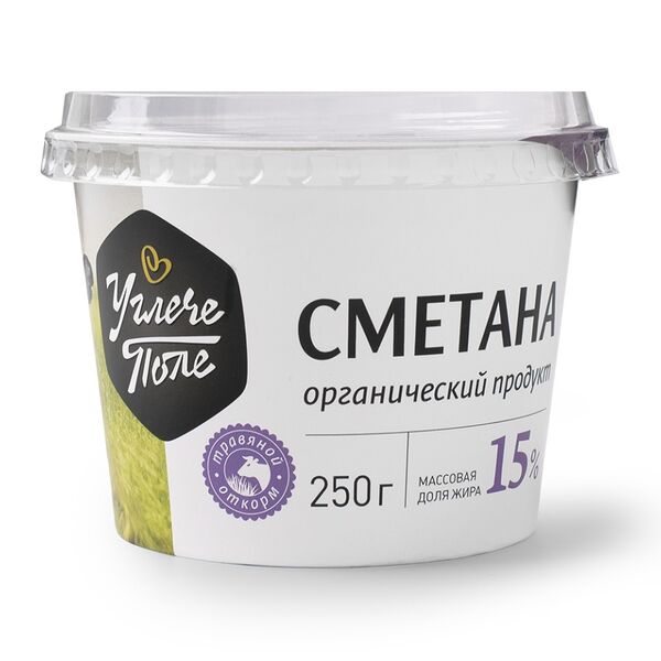 Сметана Углече Поле 15% АгриВолга 250 г
