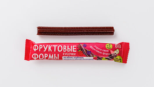 Кусочки Фруктовые формы ВкусВилл из яблок, клубники, малины и черной смородины