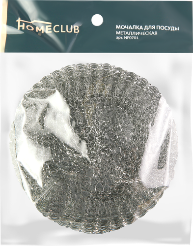 

Мочалка для посуды Homeclub металлическая большая 1 шт