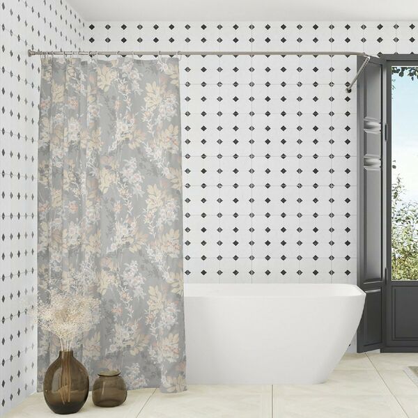 Штора для ванной комнаты Вечерний сад, 180х180 см, полиэстер