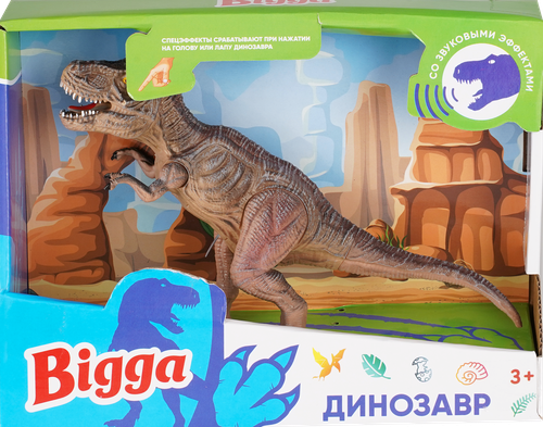 

Игрушка BIGGA Динозавр со световыми и звуковыми эффектами, Арт. OTE0655655 в ассортименте