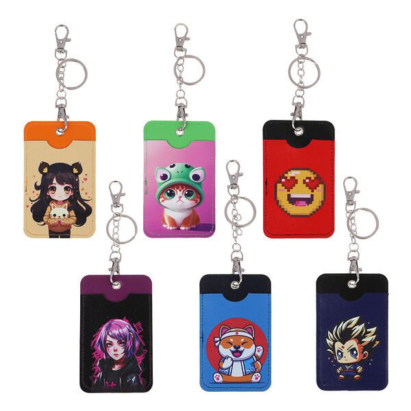 Юl чехол для пропуска двусторонний с кольцом и карабином, пвх, металл, 11х6,7см, 6 дизайнов в ассортименте