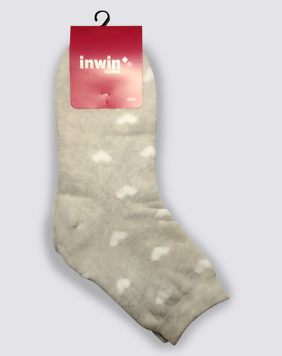 Носки махровые женские Inwin размер 23-25, с рисунком сердечки