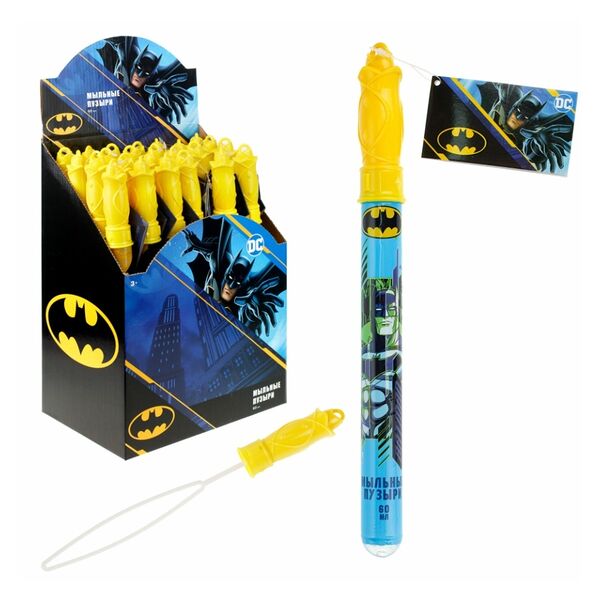 Мыльные пузыри Batman колба в термоплёнке 60 мл 28.5х20х13.5, Китай