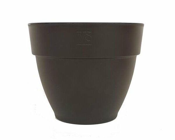 Горшок VipSet Лори с дренажной системой черный, 2,1 л